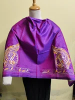 Silk Kantha Stitch Dupatta – Hand Embroidered Paisley Floral Motifs - Image 5