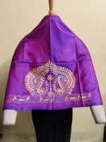 Silk Kantha Stitch Dupatta – Hand Embroidered Paisley Floral Motifs