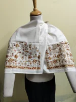 Silk Kantha Stitch Blouse Material – Hand Embroidered Warli Tribal Art - Image 6