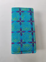 Kantha Stitch Cotton Zip Wallet – Double Zipper Compartments