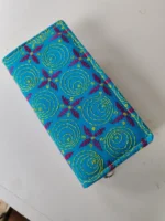 Kantha Stitch Cotton Zip Wallet – Double Zipper Compartments - Image 2