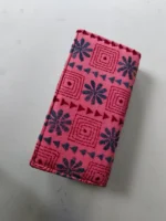 Kantha Stitch Cotton Zip Wallet – Double Zipper Compartments - Image 4