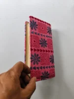 Kantha Stitch Cotton Zip Wallet – Double Zipper Compartments - Image 5
