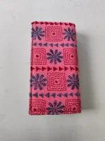 Kantha Stitch Cotton Zip Wallet – Double Zipper Compartments
