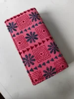 Kantha Stitch Cotton Zip Wallet – Double Zipper Compartments - Image 3