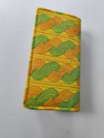 Kantha Cotton Zip Wallet – Double Zipper Compartments Yellow