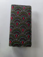 Kantha stitch purse double zipper Wallet black  for Girls - Image 4