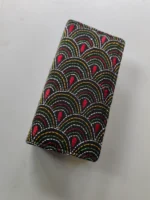Kantha stitch purse double zipper Wallet black  for Girls - Image 2