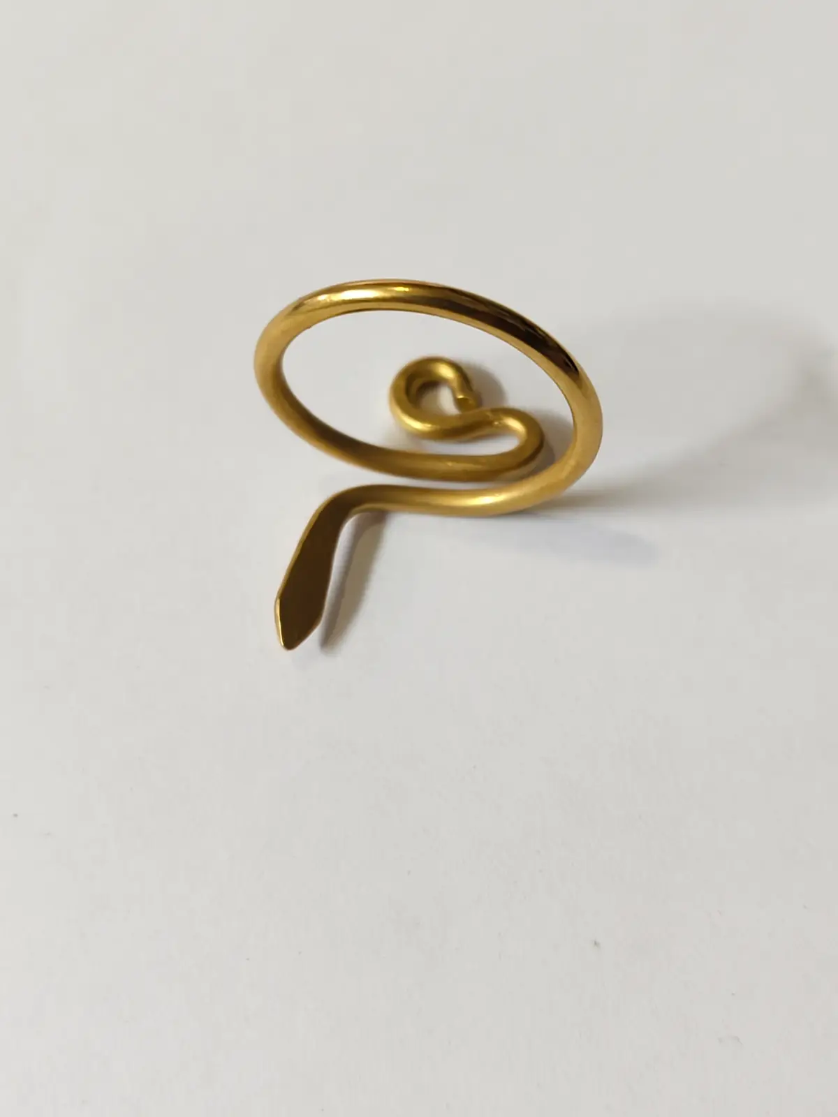 1001043185.webp Handmade Brass Finger Ring – Spiral Coil Design - Image 1