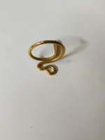 Handmade Brass Finger Ring – Spiral Coil Design - Image 2