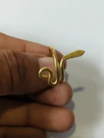 Handmade Brass Finger Ring – Spiral Coil Design - Image 4