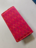 Kantha Stitch Cotton Zip Wallet – Double Zipper Compartments - Image 2