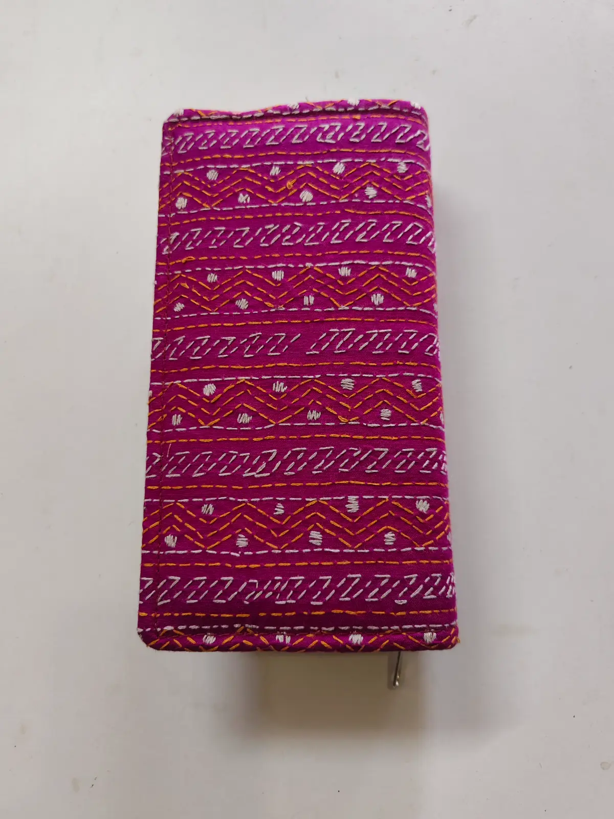 1001044493.webp Kantha stitch purse double zipper for Women - Image 1