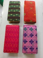 (4 Set) Kantha Cotton Zip Wallet – Double Zipper Compartmentsy