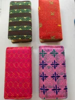 (4 Set) Kantha Cotton Zip Wallet – Double Zipper Compartmentsy - Image 4