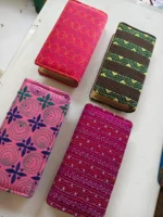 Kantha Cotton Zip Wallet – Double Zipper Compartmentsy (4 Set) - Image 2