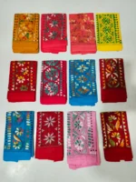 Wholesale Blouse Material kantha Stitch Red (12 Piece Design Set)