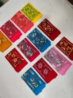 Wholesale Blouse Material kantha Stitch Red (12 Piece Design Set) - Image 3