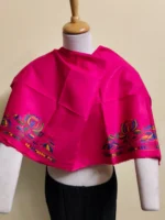Cotton Premium Kantha Stitch Blouse Material Magenta - Image 3