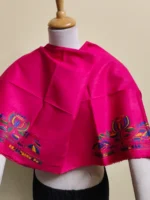 Cotton Premium Kantha Stitch Blouse Material Magenta - Image 4