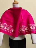Cotton Premium Kantha Stitch Blouse Material (red Magenta) - Image 4