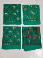 Pure Cotton Kantha Stitch blouse Material (4piec) - Image 4