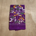 Purple Cotton Kantha Stitch Blouse Pieces - Image 4