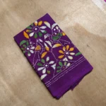 Purple Cotton Kantha Stitch Blouse Pieces - Image 3