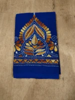 Blue Kantha Stitch Blouse Piece