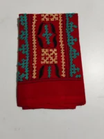 Gujarati Cotton Kantha Stitch Blouse Piece Red - Image 4
