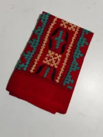 Gujarati Cotton Kantha Stitch Blouse Piece Red - Image 2