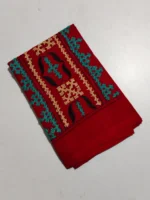 Gujarati Cotton Kantha Stitch Blouse Piece Red - Image 3