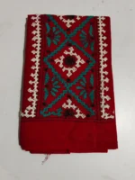 Gujarati Cotton Kantha Stitch Blouse Material Red