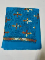 Cotton Kantha Stitch Blouse Material Sky Blue