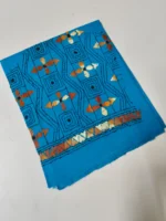 Cotton Kantha Stitch Blouse Material Sky Blue - Image 2