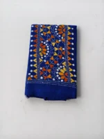 Royal Blue Kantha Stitch Blouse Piece - Image 4