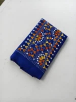 Royal Blue Kantha Stitch Blouse Piece - Image 2