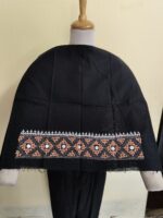 Gujarati Cotton Kantha Stitch Blouse Material black
