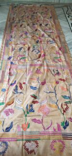 Handcrafted Bangalore Art Silk Kantha Saree For Women