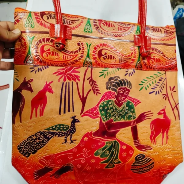 Leather Handicraft Handbag