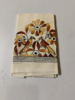 Blouse Kantha Stitch Material –  Embroidery Cotton (Of-White) - Image 4