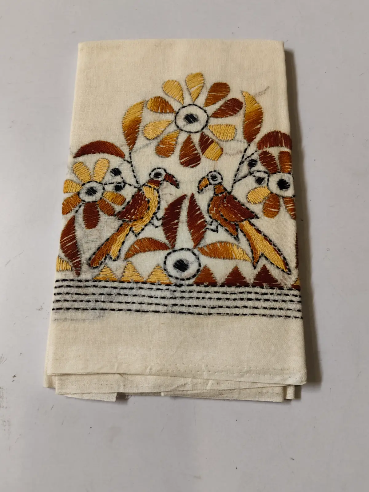 1001080414.webp Blouse Kantha Stitch Material – Embroidery Cotton (Of-White) - Image 1