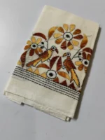 Blouse Kantha Stitch Material –  Embroidery Cotton (Of-White) - Image 2