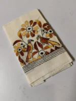 Blouse Kantha Stitch Material –  Embroidery Cotton (Of-White) - Image 3
