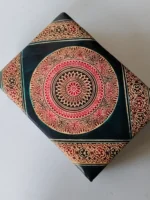 Handmade Leather Jewelry organizer Box for Women (Green) - Image 3