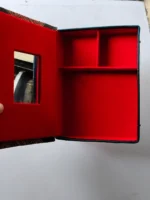 Handmade Leather Jewelry organizer Box for Women (Green) - Image 7
