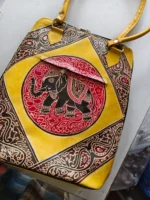 Handcrafted Leather Bag – Traditional Elephant Design - Image 2