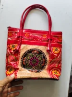 Handcrafted Leather Bag – Traditional Floral Motif