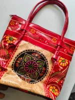 Handcrafted Leather Bag – Traditional Floral Motif - Image 4