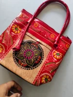 Handcrafted Leather Bag – Traditional Floral Motif - Image 2